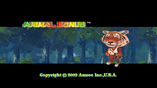 Animal Bonus (Version 1.40XT, set 1) Title Screen
